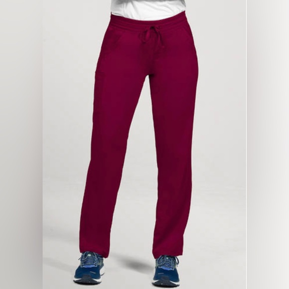willow brook Pants - Women’s scrubs, Willow Brook Bella Pull On Cargo Pant, red wine color. Size S